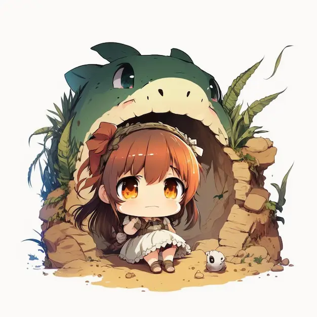 Riko, karakter cewek populer dari Made in Abyss Gambar Riko di dalam gua