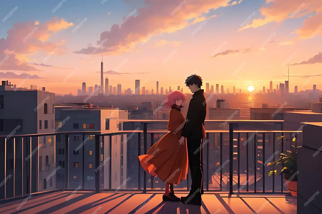 Momen romantis dengan karakter cowok anime yang memesona Adegan romantis anime