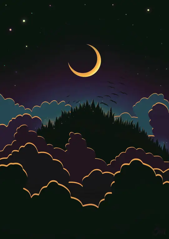 Suasana Menonton Anime Horor yang Sempurna Gambar suasana menonton anime horor di malam hari