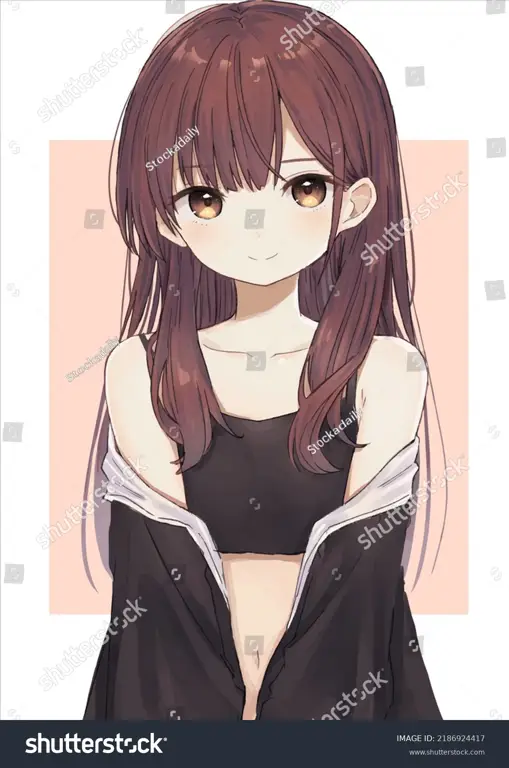 Karakter Cewek Anime Imut Gambar ilustrasi karakter cewek anime yang imut