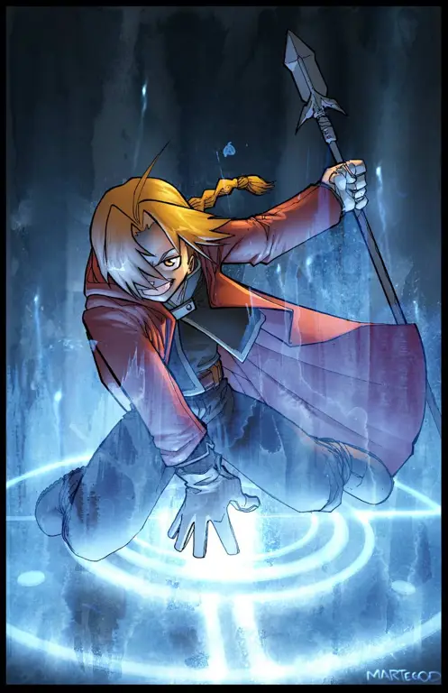 Gambar Edward Elric dari Fullmetal Alchemist: Brotherhood