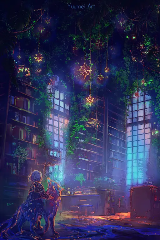 Pemandangan indah dunia fantasi dalam anime Isekai Gambar pemandangan dunia fantasi dalam anime