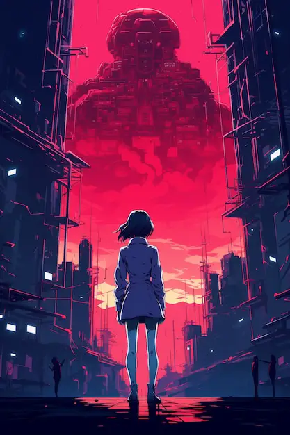 Karakter Anime di Dunia Fantasi Ilustrasi beragam karakter anime dalam setting fantasi