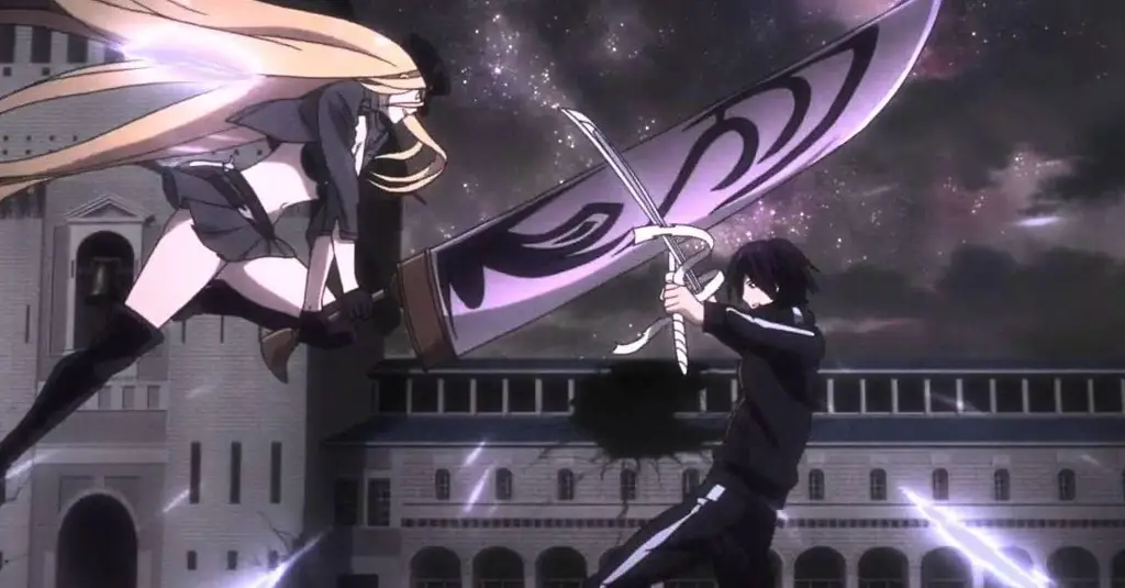 Pertarungan Pedang di Dunia Isekai Adegan pertarungan pedang anime