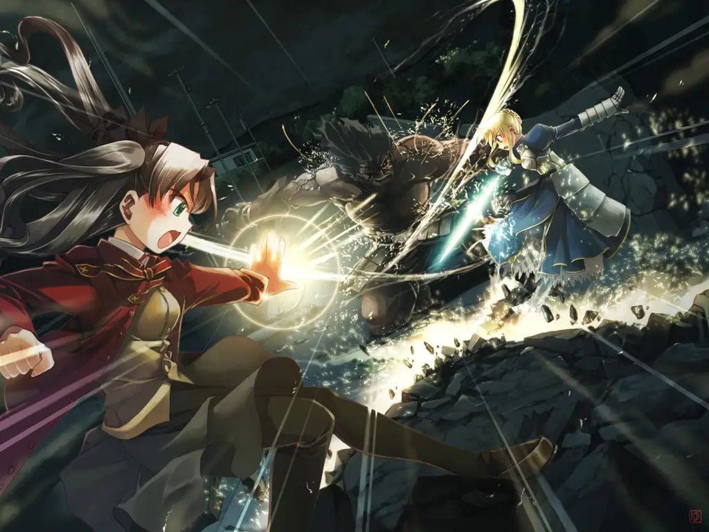 Gambar adegan pertarungan anime yang epik