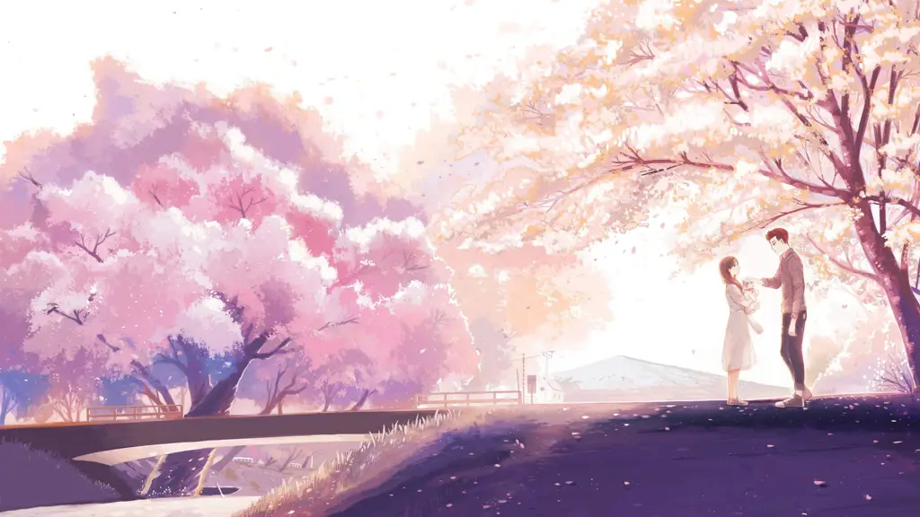 Suasana romantis dalam anime Isekai Pemandangan romantis dari anime Isekai
