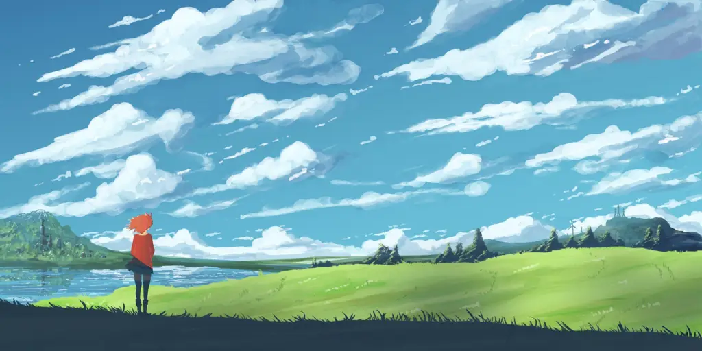 Keindahan alam dalam anime slice of life Pemandangan alam yang menenangkan dalam anime