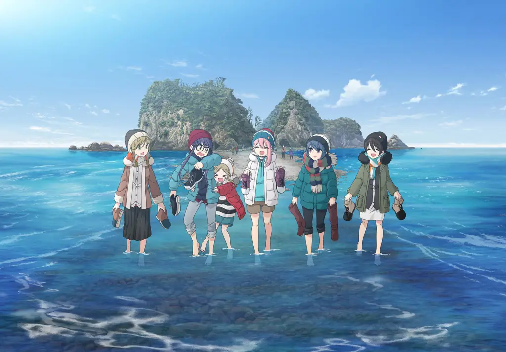 Pemandangan indah di anime Yuru Camp