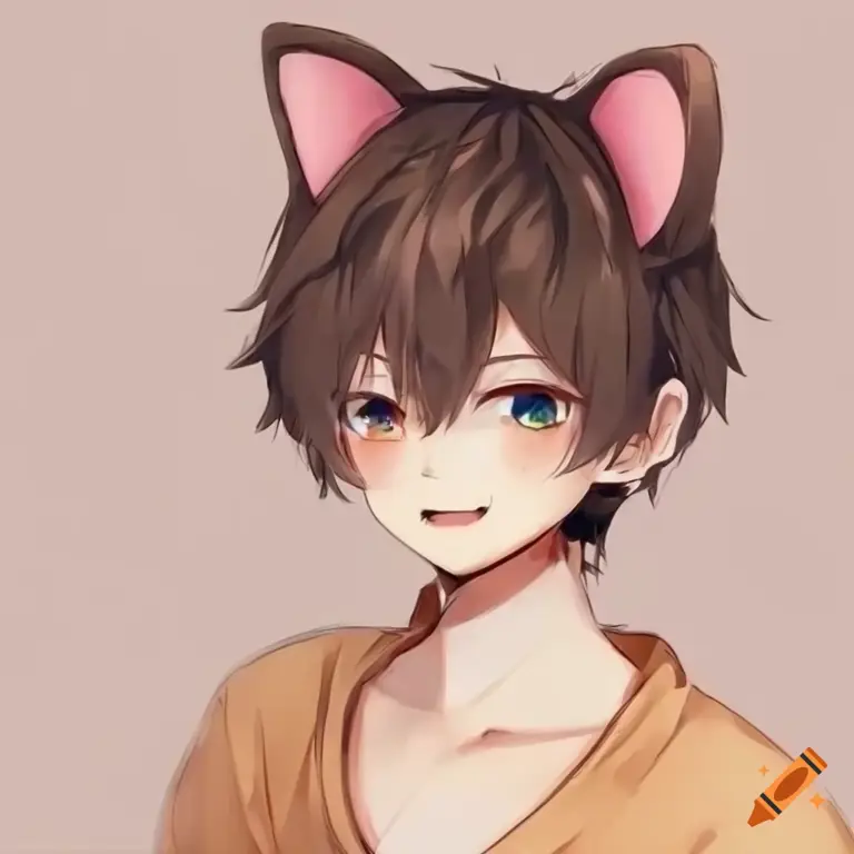 Cowok Anime Bertelinga Kucing Gambar cowok anime bertelinga kucing yang menggemaskan