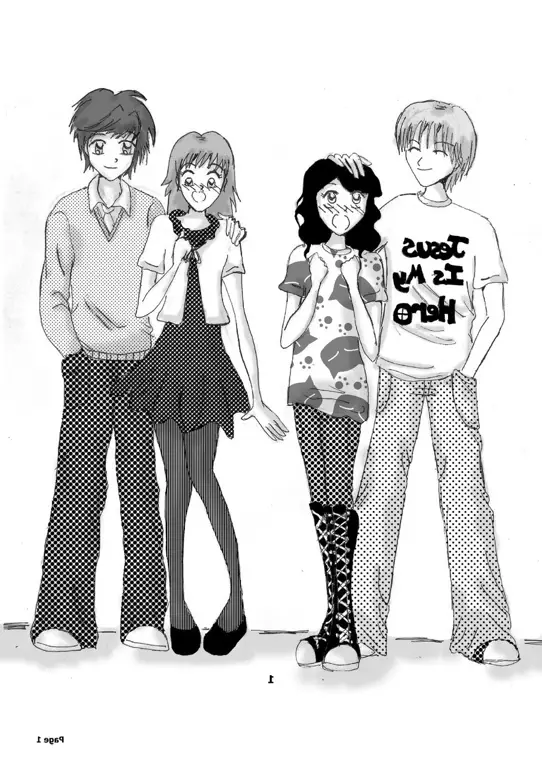 Kekuatan Persahabatan Gambar sekelompok teman anime