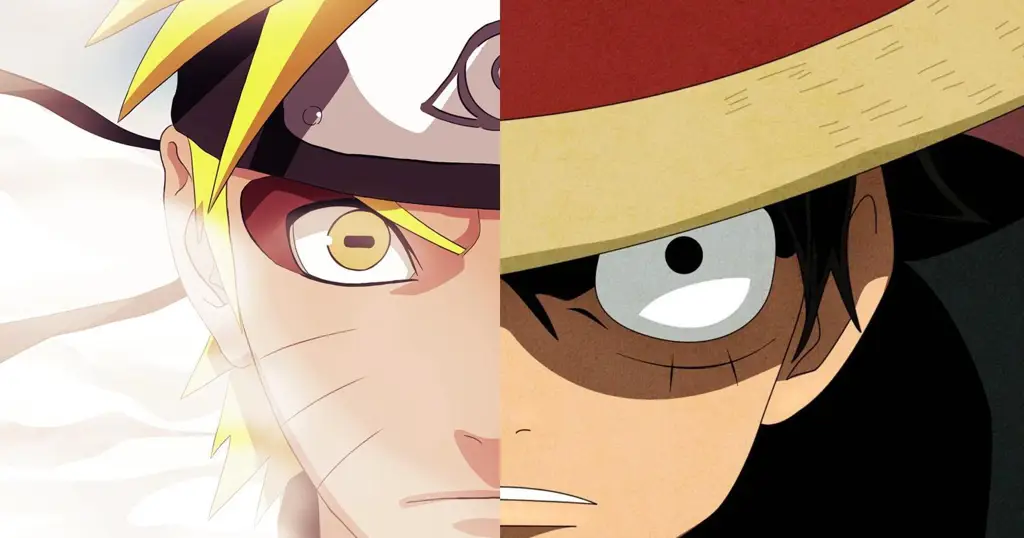 Petualangan dan Kegigihan: One Piece dan Naruto Gambar kolase One Piece dan Naruto