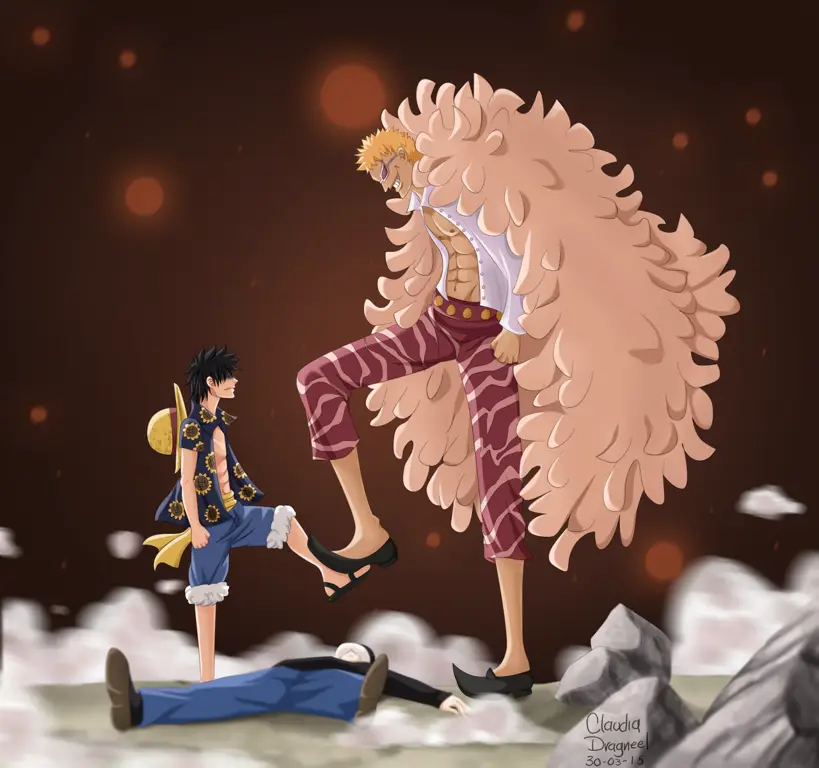 Semangat Juang dalam Anime Adegan anime yang menampilkan karakter sedang bertarung dengan semangat juang tinggi
