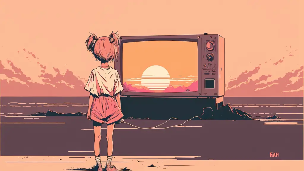 Menonton Anime dengan Nyaman Gambar seseorang yang sedang menonton anime di laptopnya