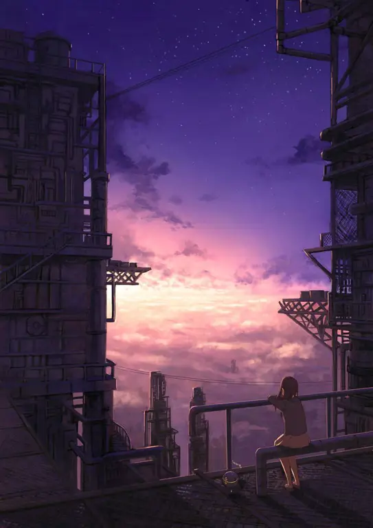 Pemandangan Anime yang Menggambarkan Kesendirian Gambar pemandangan anime yang menggambarkan kesendirian