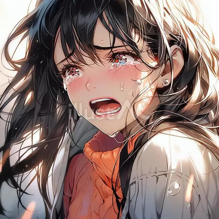 Ekspresi Kesedihan Gambar anime gadis sedih sendirian