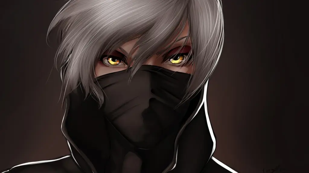 Karakter anime dengan ekspresi yang penuh teka-teki Gambar karakter anime dengan ekspresi misterius