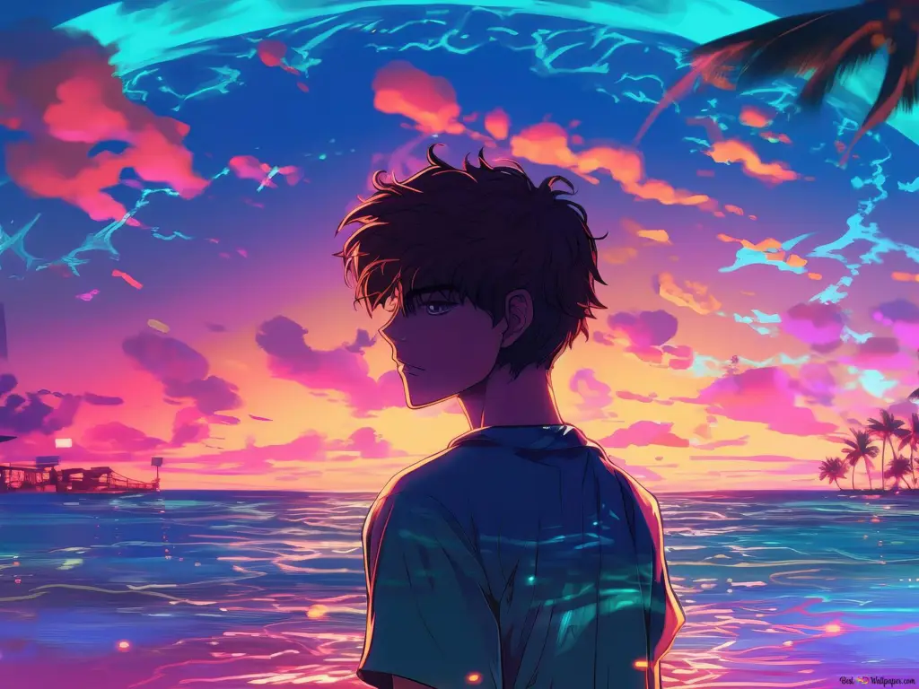 Kesendirian dan Alam Gambar anime karakter sendirian di alam