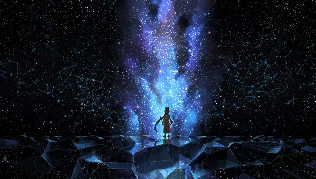 Suasana Gelap dan Menarik Pemandangan alam sureal dan gelap yang khas anime fantasi gelap