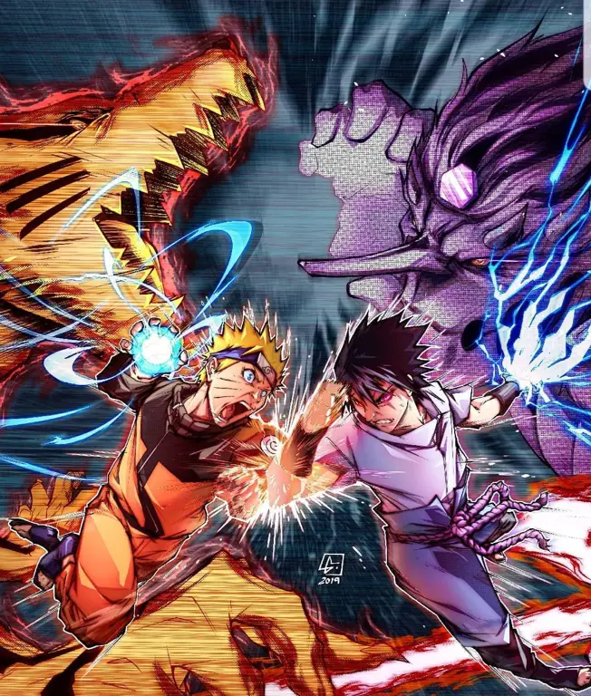 Gambar Naruto dan Sasuke