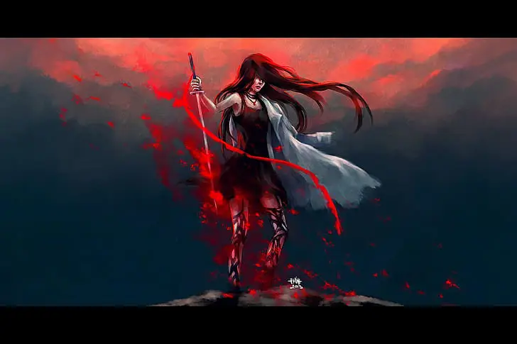 Pedang dan Darah dalam Anime Gambar pedang dan darah dalam anime