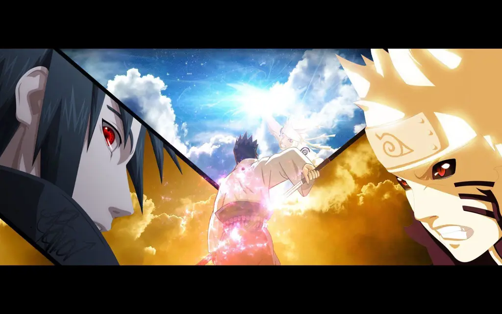 Aksi yang Menegangkan: Pertempuran Sengit Karakter anime yang sedang bertarung dengan sengit