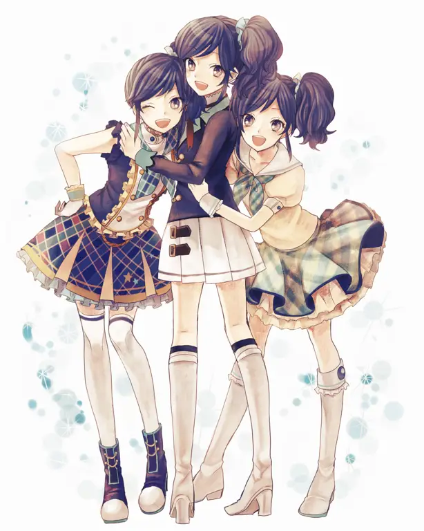 Persahabatan yang Hangat Sekelompok teman anime yang bahagia dan ceria