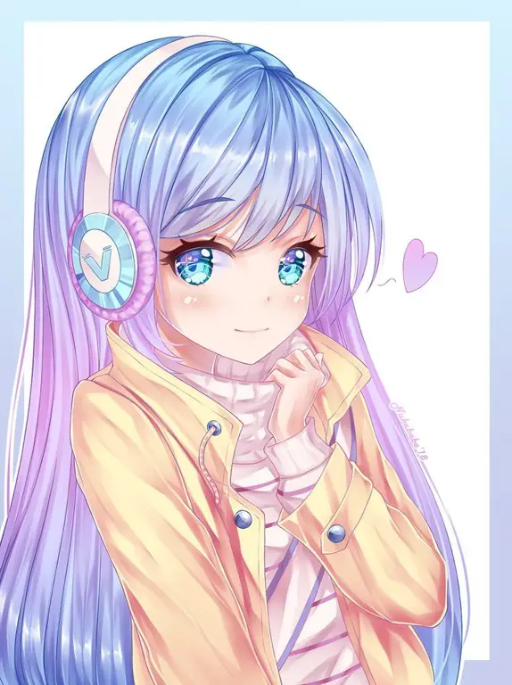 Ilustrasi karakter anime perempuan yang menarik Gambar gadis anime yang lucu dan imut