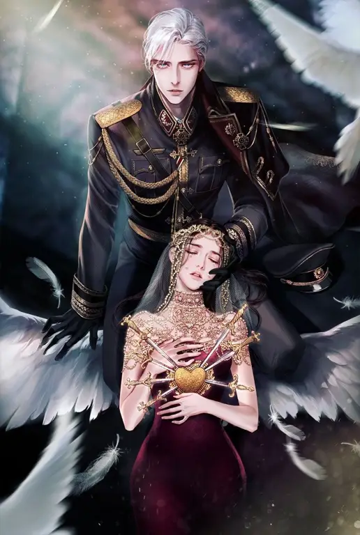 Pasangan anime fantasi yang sedang jatuh cinta Pasangan anime fantasi