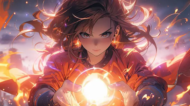 Karakter anime dengan kekuatan unik Ilustrasi gadis anime dengan kekuatan supranatural