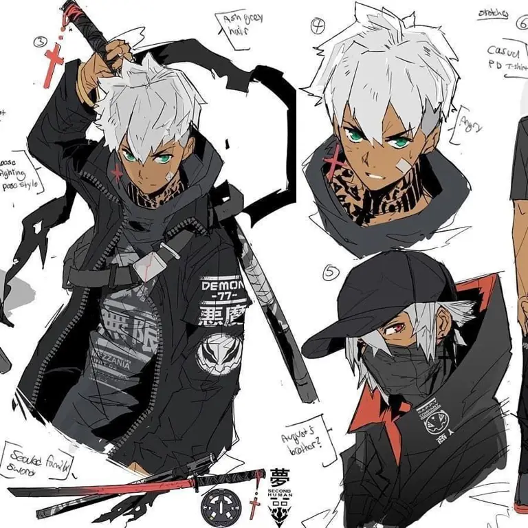 Desain Karakter Anime yang Kreatif Gambar desain karakter anime yang unik dan menarik