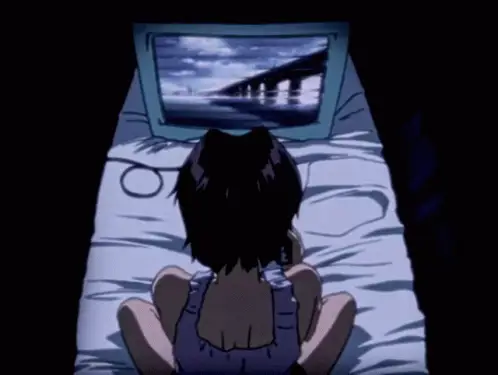 Menikmati anime bersama Gambar orang menonton anime