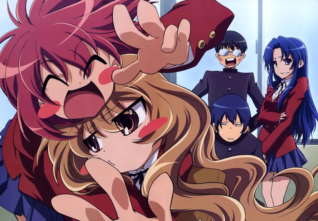 Toradora!: Kisah Cinta yang Menggemaskan Gambar visual utama anime Toradora!