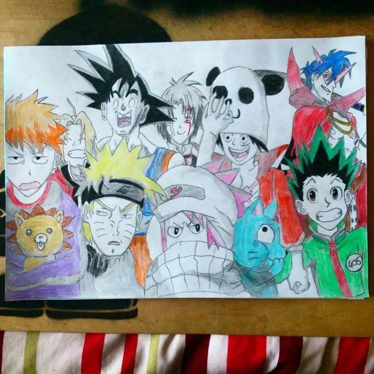 Jelajahi Dunia Anime yang Beragam Gambar berbagai karakter anime dari berbagai genre
