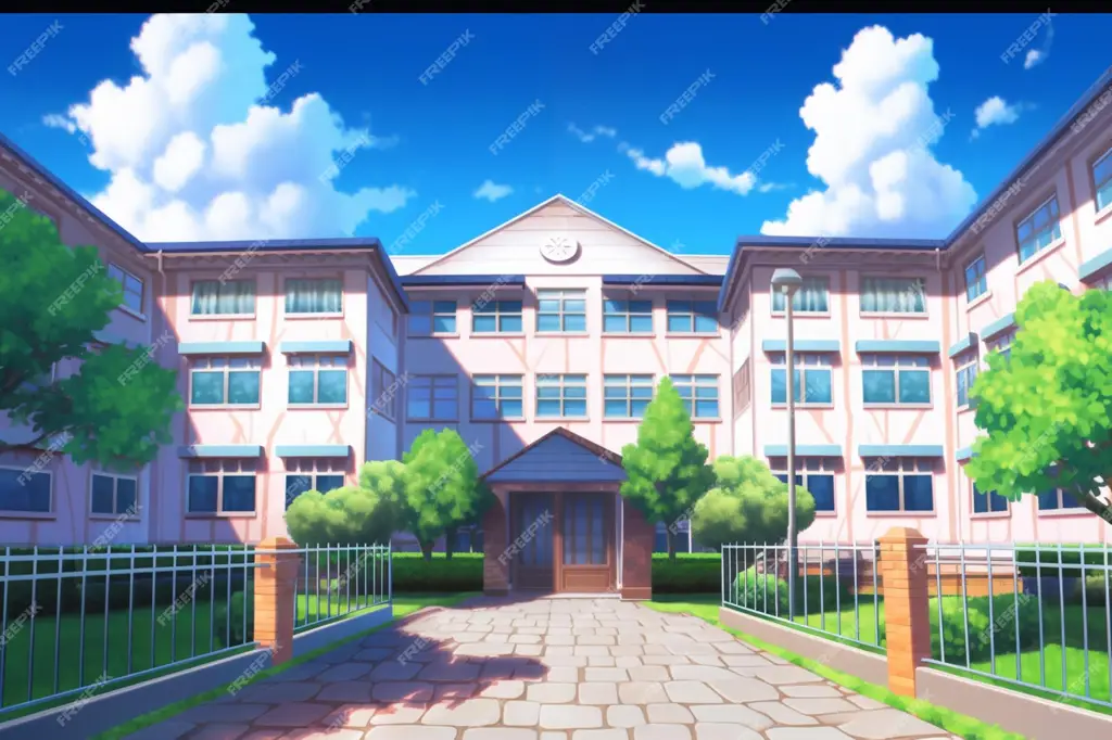 Latar Sekolah dalam Anime Gambar latar sekolah anime