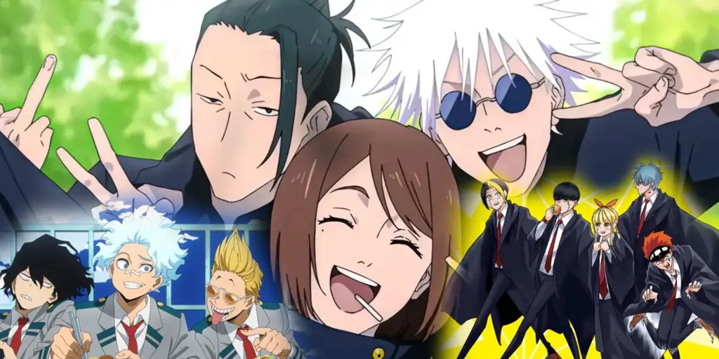 Pertarungan Sengit di Akademi Adegan pertarungan di sekolah anime