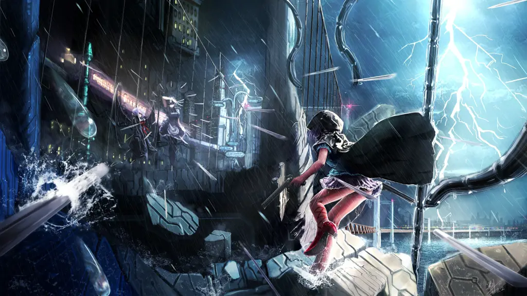 Ilustrasi adegan aksi anime Adegan aksi anime yang seru dan menegangkan