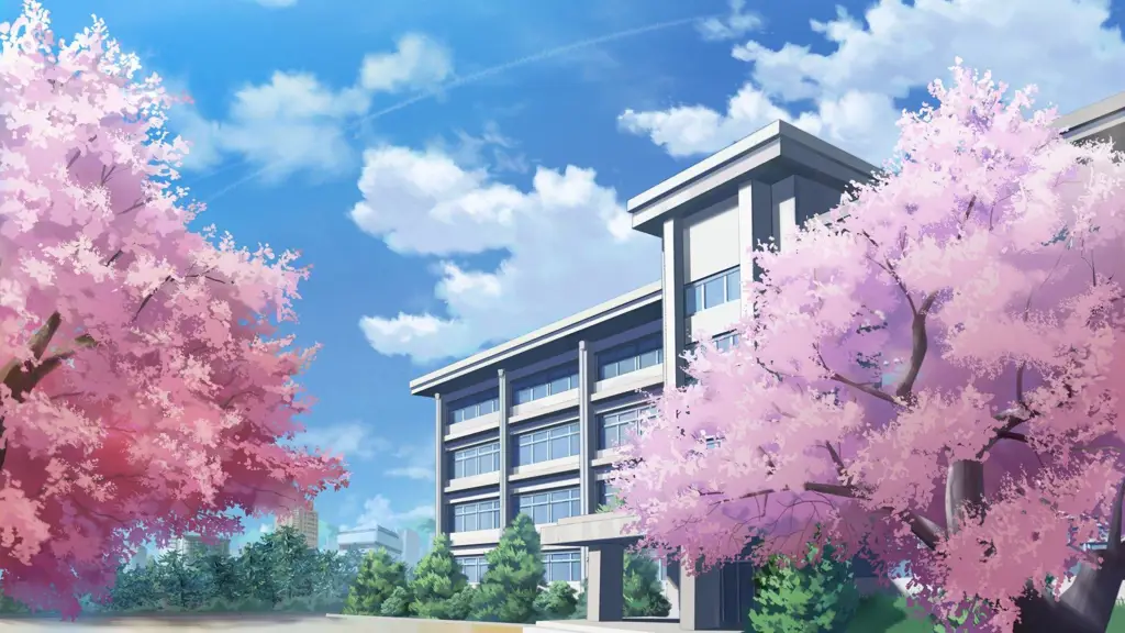 Suasana akademi sihir dalam anime