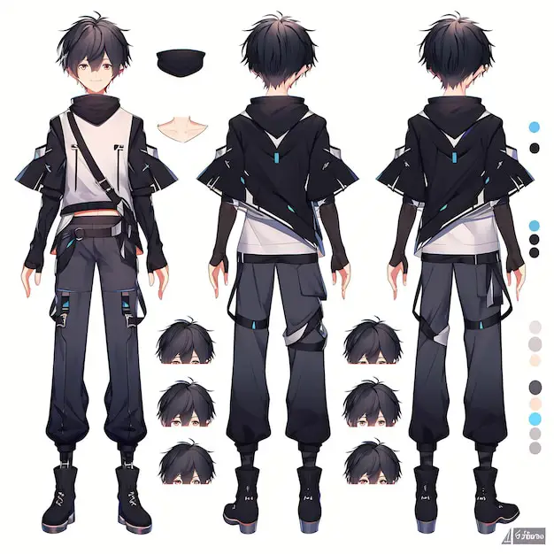 Detail Desain Karakter Anime Keren Desain karakter anime yang keren dan detail
