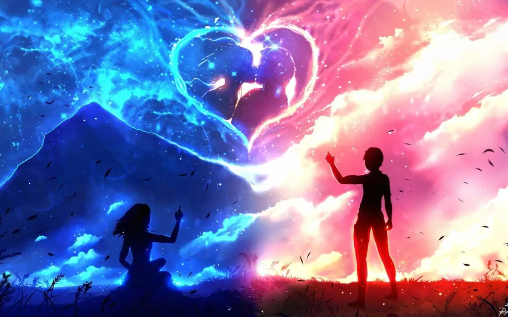 Suasana romantis dalam anime yaoi Pemandangan anime yang romantis