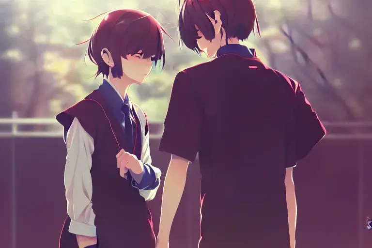 Adegan romantis anime boy love Adegan anime boy love