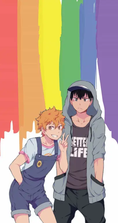Pasangan Anime Yaoi Ilustrasi pasangan anime yaoi