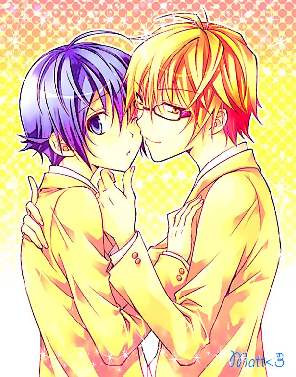 Pasangan Anime Yaoi Favorit Gambar pasangan anime yaoi yang romantis