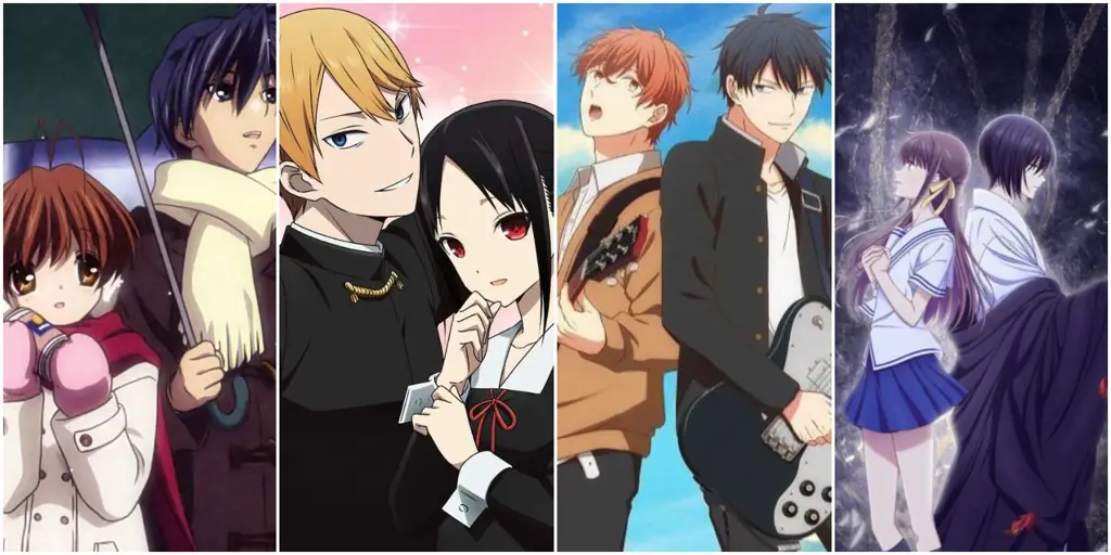 Ekspresi cinta antar karakter anime Gambar karakter anime yang sedang jatuh cinta