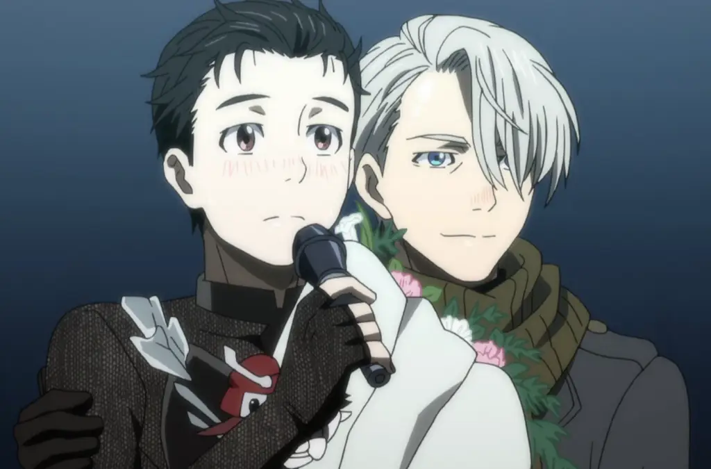Adegan romantis dari anime Yuri!!! on ICE