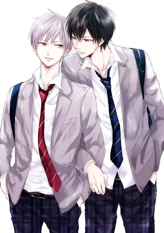 Adegan Romantis Anime Yaoi Gambar anime yaoi yang menunjukkan keromantisan antar karakter