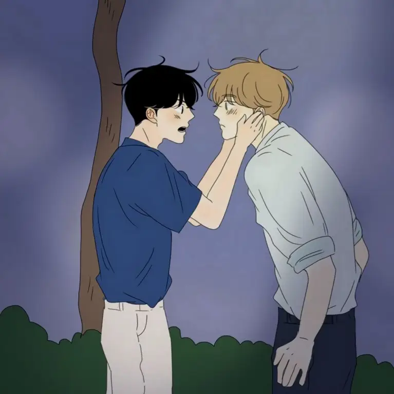 Ilustrasi pasangan anime BL Ilustrasi pasangan anime BL
