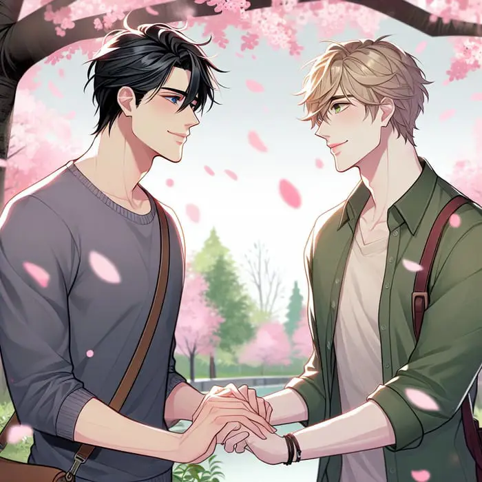 Ilustrasi romantis yaoi yang intens Ilustrasi romantis yaoi yang intens