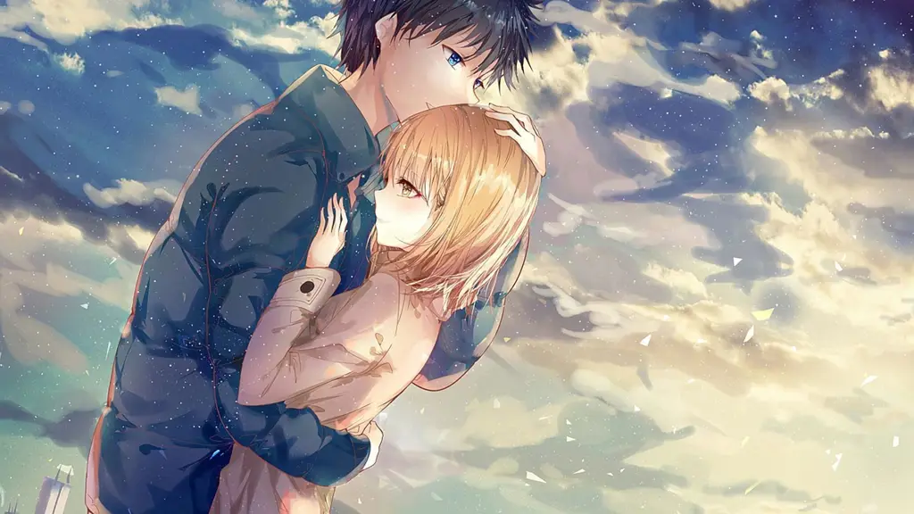 Pasangan Anime Bahagia Pasangan anime yang bahagia dan saling mencintai.