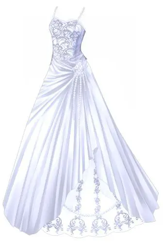 Gaun pengantin anime Gaun pengantin anime yang cantik dan elegan