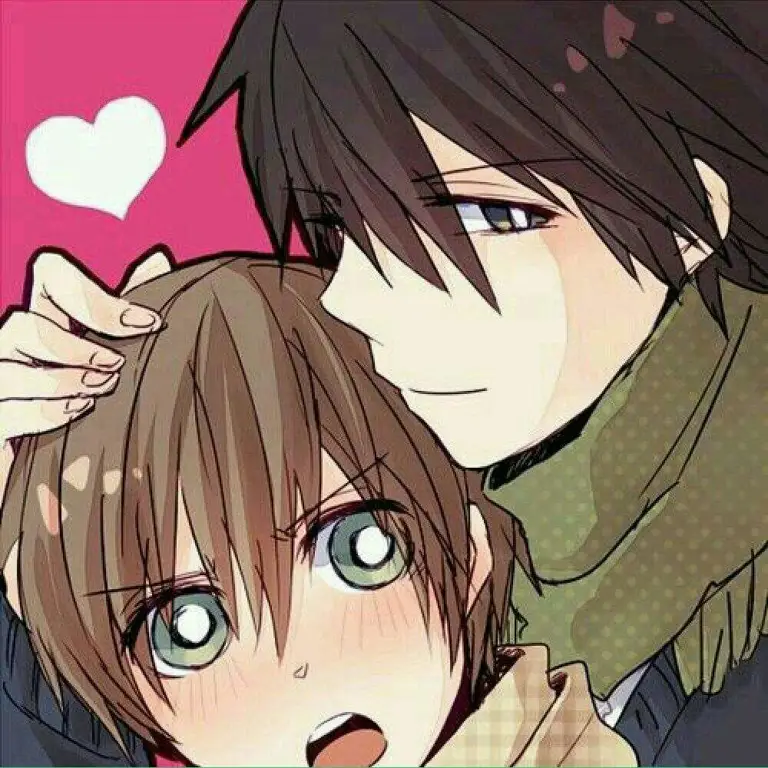 Pasangan anime yaoi yang romantis Pasangan anime yaoi dalam adegan romantis